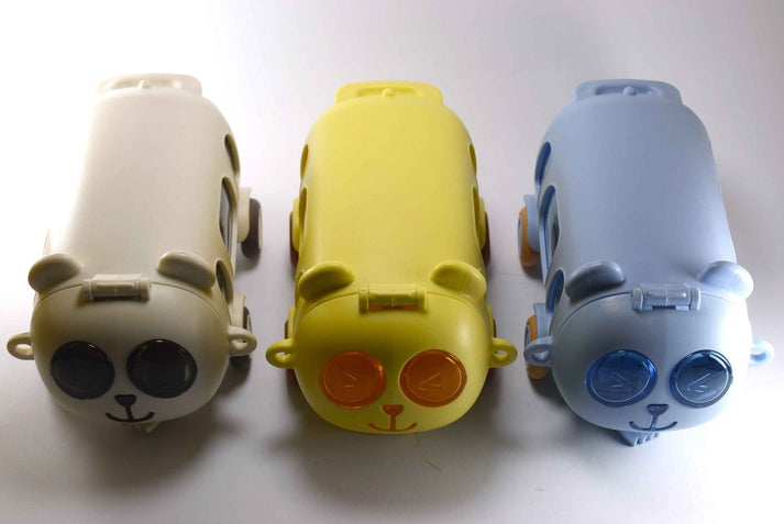 500ML Bus Shape Cute Car Water Bottle with Movable Wheels for kids
